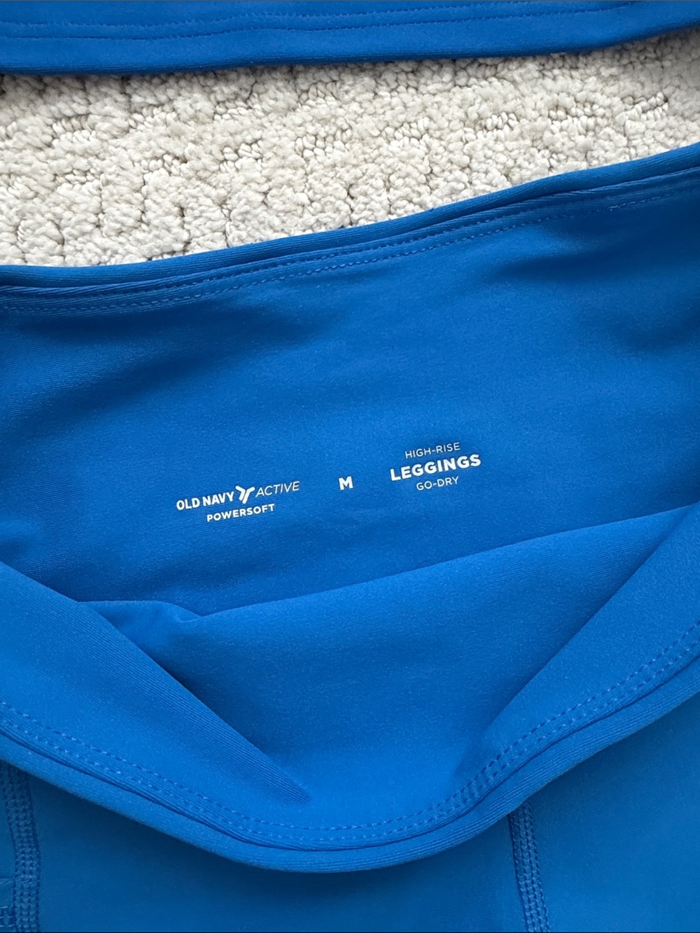 Old Navy Royal Blue Athletic Capri Legging Set with Crossback Sports Bra - Picture 3 of 8